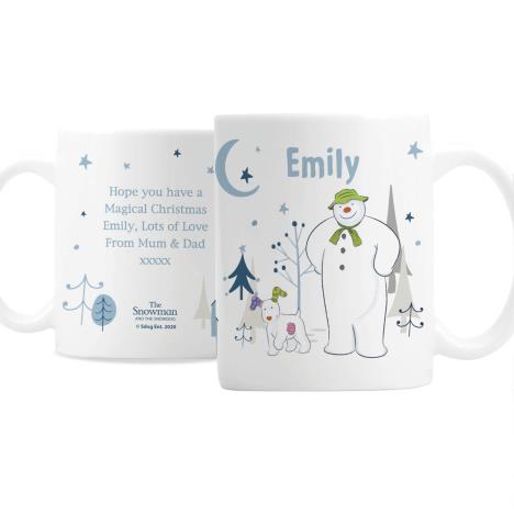 Personalised The Snowman & The Snowdog Mug £10.99
